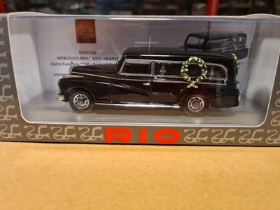 Mercedes 300D Hearse Carro Funebre 1960 1/43 RIO4769 Made in Italy - Immagine 1 di 2