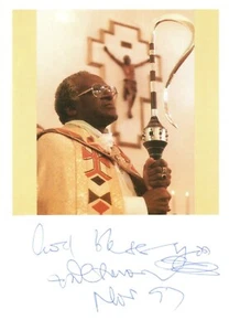 DESMOND TUTU † - original signierte Autogrammkarte Friedensnobelpreis signed - Picture 1 of 1