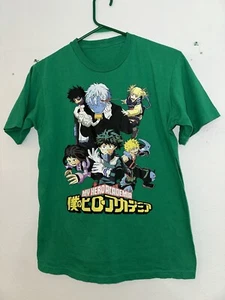 My Hero Academia Shirt Mens Large Green Graphic T Shirt - Picture 1 of 3