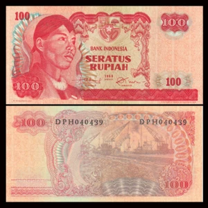 Indonesia 100 Rupiah, 1968, P-108, UNC - Picture 1 of 1