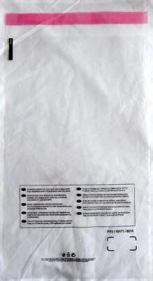 FBA BAGS FBA Clear Poly UK Product Adhesive Bags w/ Suffocation Safety Warnings All Sizes