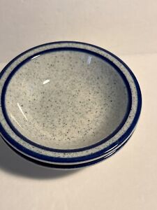 QTY 2 Small Syracuse China Bowls Speckled Blue Stripes