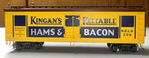 K-LINE #K742-8025 KINGANS RELIABLE #238 40' WOOD-SIDED REEFER (2-RAIL) NEW - Picture 1 of 14