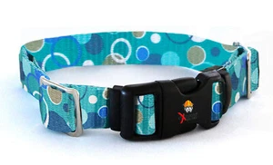 Electric Dog Fence Replacement Collar Straps- Universal Fit (Blue Bubbles S/M/L) - Picture 1 of 5