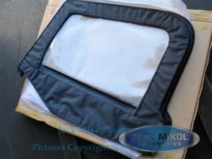 Ventanas frontales con piel superior para 97-06 Jeep Wrangler TJ LJ puertas suaves negro diamante - Imagen 1 de 1