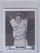 1983 TCMA #28 RED BARRETT HAND SIGNED AUTOGRAPH ST. LOUIS CARDINALS 3253