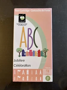 CRICUT JUBILEE CELEBRATION FONT CARTRIDGE ProvoCraft Keyboard Overlay Manual Box - Picture 1 of 2