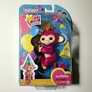 NEW Fingerlings Baby Monkey Pink Fiesta Exclusive Rare Party Hat • FREE SHIPPING - Picture 1 of 2