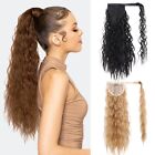 Perruque à cordon de dessin en fibres ondulées ponytail maïs bouclé ponytail afro bouffée perruque ponytail