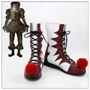 Stephen King Pennywise Shoes Carnival Clown Fancy Cosplay Prop Ankle Boots Shoes - Picture 1 of 20