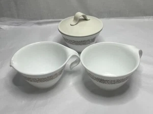 Corelli By Corning U.S.A  Sugar bowl,Creamer and a Tea/Coffee Cup Vintage - Picture 1 of 4