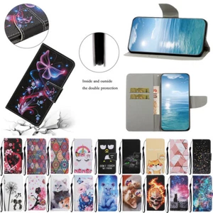 For Xiaomi Redmi Note 11 10 Pro 10C Case Flip PU Painted Card Slot Stand Cover - Zdjęcie 1 z 37