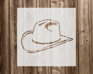 Cowboy Hat Stencil, Reusable Stencil For Painting, 2226 - Picture 1 of 2