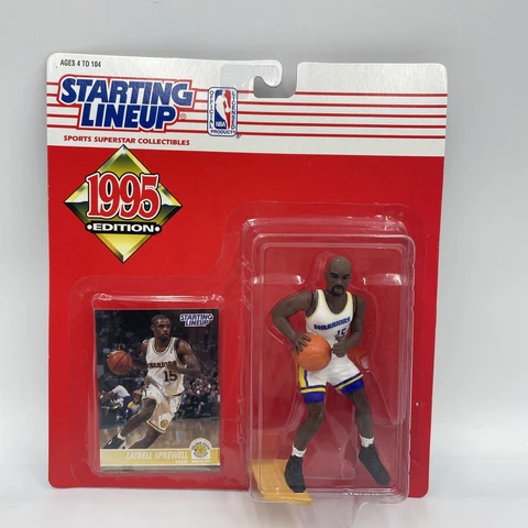 Starting Lineup Latrell Sprewell 1995 Warriors Figure & Collectors Card Cover