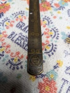 Vintage Brass Typesetter Ruler Industrial Printers Tool HB Rouse & Co Chicago