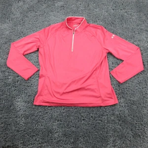 Under Armour Shirt Womens Extra Large Pink HeatGear Long Sleeve 1/4 Zip - Imagen 1 de 16