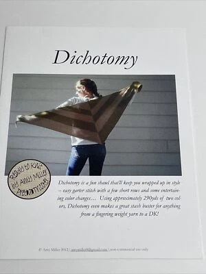 Amy Miller Dichotomy Shawl Knitting Pattern - Image 1 of 4