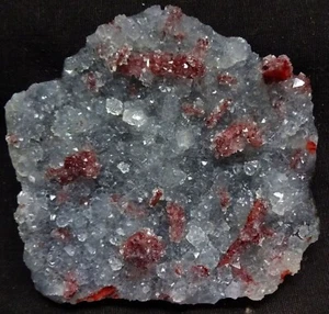 STUNNING RED STILBITE W/ APOPHLYLITE CRYSTALS ON MATRIX MINERALS SPECIMENS - Picture 1 of 4