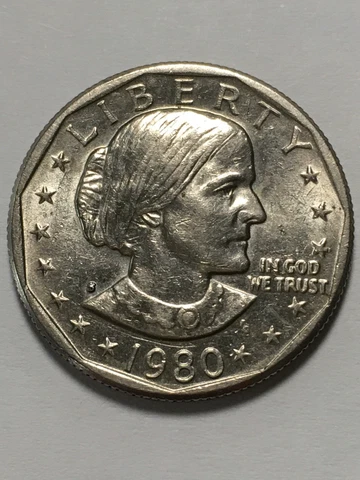1980 S Susan B Anthony Dollar Wide Rim Coin Cover