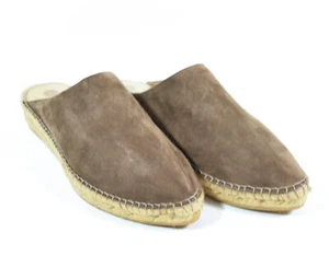 Eric Michael Brown Leather Espradille Slip On Mules - Size 38 (7.5) - Picture 1 of 6