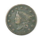 1826 Us Mint Large 1 Cent Coronet Head Penny Coin ~ Free Shipping