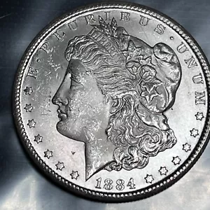 1884 CC MORGAN SILBER DOLLAR BU MS UNC UNZIRKULIERT #118 - Bild 1 von 19