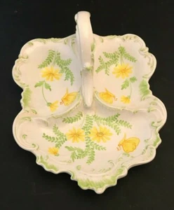 Ceramic Candy Dish Saks Fifth Ave Floral - Picture 1 of 2