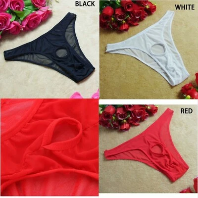 81-413 Showmaster Slip Rio String Tanga 1 Öffnung Transparent FEINNETZ S - 2XL  - Bild 1 von 4