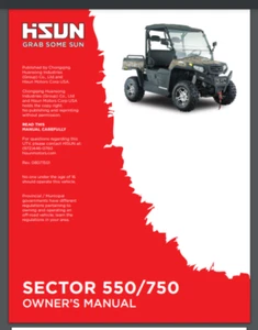 Hisun Sector 550 750 UTV Side by Side Bedienungsanleitung 68 Seiten - Bild 1 von 1