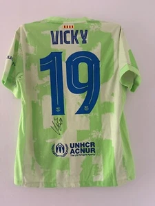 Camisa firmada por Vicky Lopez Barcelona Femeni *PRUEBA EXACTA DE VIDEO* RARA - Imagen 1 de 1