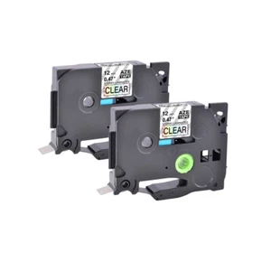 2PK Black on Starry Rainbow Clear Laser Label for Brother TZ-131L1 P-Touch 0.47" - Picture 1 of 8