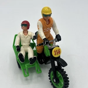 Vintage 1974 Fisher Price Adventure People 356 Dirt Motocross Bike Seitenwagen  - Bild 1 von 14