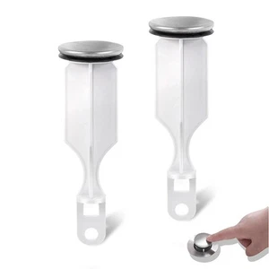 (Paquete de 2) Tapones Pop-Up para Fregadero de Baño - con Acabado de Níquel Cepillado - Se Adapta a Mo... - Imagen 1 de 4