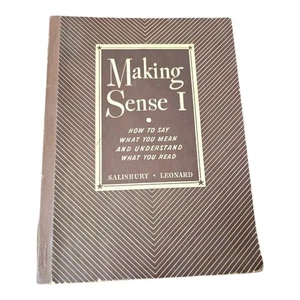 Making Sense I by Salisbury/Leonard 1936 Rare Student Workbook SC - Picture 1 of 6