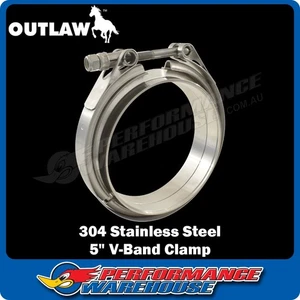 304 Stainless Steel 5 Inch Exhaust Pipe V-Band Clamp Flange, 5" 127mm - Picture 1 of 4