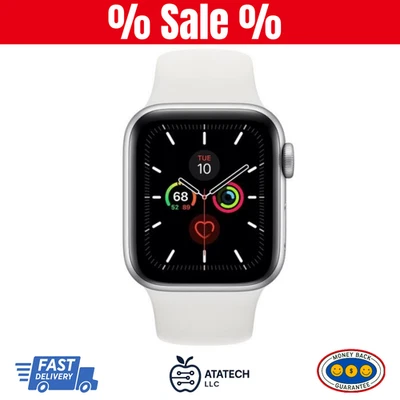 Apple Watch Series 5 (GPS) 40mm Aluminum Case Silver with Band Pre-Owned (Good) - Image 1 of 4