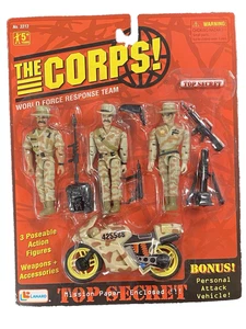 Lanard The Corps 1996 Top Secret (3 figuras de acción + motocicleta) nuevo sellado #4 - Imagen 1 de 4