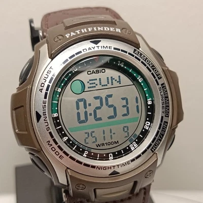 Casio PAS-410B Pathfinder Moon Phase Hunting Timer Nylon Quartz Digital Watch  - Image 1 of 4