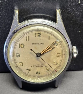Vintage Baylor Stainless Steel Wrist Watch and Swiss Movement - Picture 1 of 4