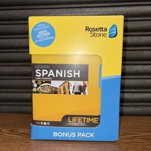 Rosetta Stone Learn Spanish Latin America Lifetime Bonus Pack New - Picture 1 of 4