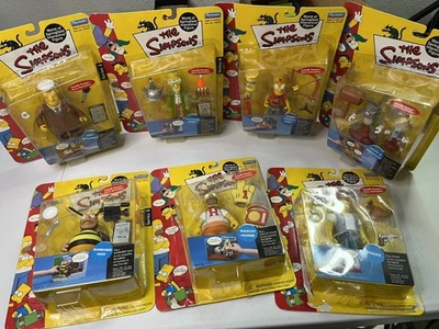 Lote de 7 bonecos Simpsons Intelli-Tronic Playmates Homer Bart Itchy Scratchy + - Imagem 1 de 4