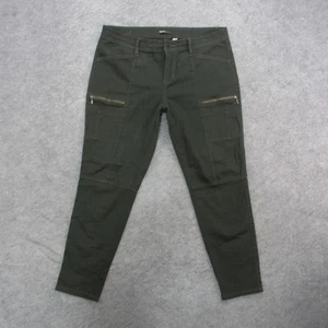 Supplies Pants Womens 12 Green Zip Pocket Stretch Skinny Cargo Utility Cotton - Picture 1 of 12