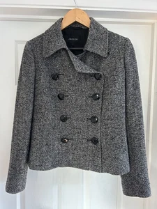 Jaeger Wool Blend Jacket Grey Double Breasted Size 12, vgc(bg24)  - Picture 1 of 17