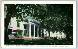 1940s The White House Overlooking Gulf of Mexico Biloxi MS White Border Postcard - Picture 1 of 2