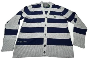 Cárdigan suéter American Eagle para hombre XXL gris + azul leer* nuevo sin etiquetas - Imagen 1 de 17