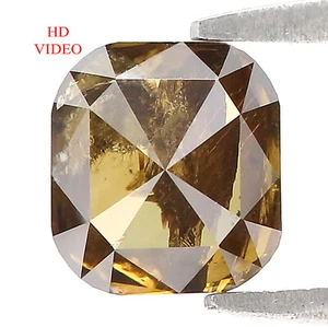 Diamante taglio cuscino naturale sciolto 1,42 CT 6,60 MM marrone champagne diamante LQ6162 - Foto 1 di 8