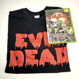 Evil Dead: A Fistful of Boomstick Microsoft Xbox Game & Medium T-Shirt Tested - Picture 1 of 24
