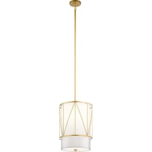 Kichler Birkleigh 18.25" 1 Light Pendant, Satin Etched Glass, Gold - 52073CLG - Picture 1 of 1