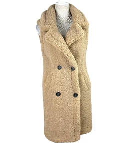 Next Beige Teddy Fleece Gillet Women’s UK Size XS - Picture 1 of 9
