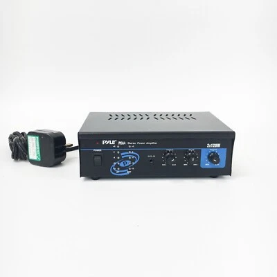 PYLE PCA4 Stereo Power Amplifier - 2 x 120w + AUX Input -  Tested - Image 1 of 4
